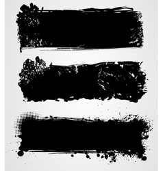 Black grunge vector image