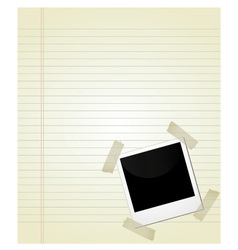 Polaroid on page vector image