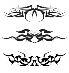 Tattoos set vector image