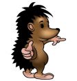 Walking hedgehog vector image