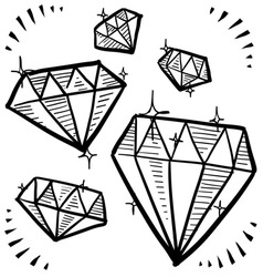 Diamonds vector image