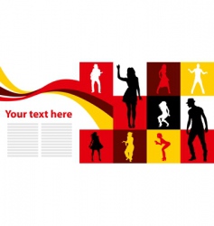 Dancing people vector image