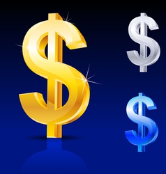 Abstract dollar sign vector image