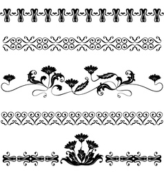 Set elements for design flowers vector image