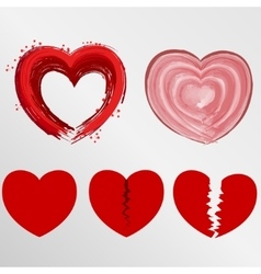 Set of hearts Set of hearts vector image