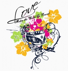 Summer t-shirt print vector image