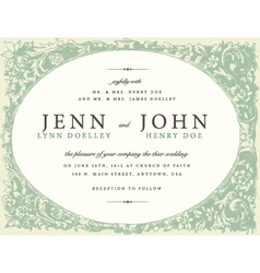 Wedding invite vector image