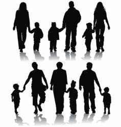 People silhouettes vector image