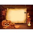 Pumpkin paper halloween vector image
