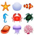 Sea animals vector image