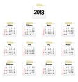2013 calendar vector image