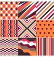 Seamless patterns with fabric texture vector image