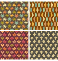 Colorful leaves patterns vector image