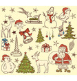 Set of christmas elements vector image