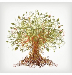 Curly tree vector image
