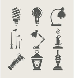 Light bulb and lighting vector image
