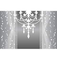 Silver frame chandelier vector image