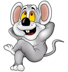 Relaxing mouse Relaxing mouse vector image