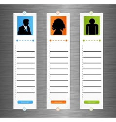 Contact banner set vector image