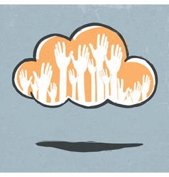 Cloud hands Cloud hands vector image