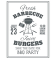 Vintage barbecue party invitation Vintage barbecue party invitation vector image