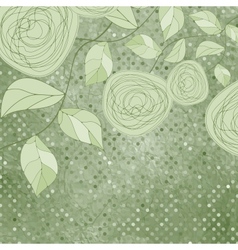Vintage floral card vector image