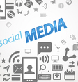 Social media abstract icons vector image