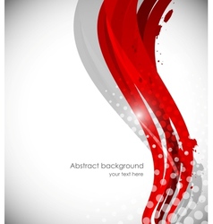 Abstract wavy red background vector image