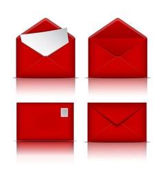 Set of Red envelopes vector image
