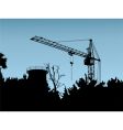 Crane construction site vector image