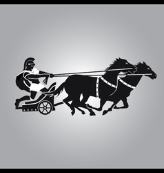 Chariot with horses vector image