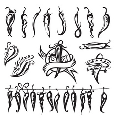 Chili peppers Chili peppers vector image