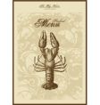 Menu fish and seafood vector image