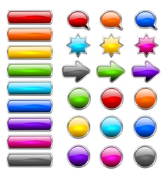 Web buttons vector image