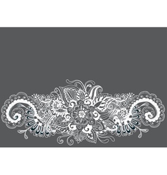 Floral ornament card vector image