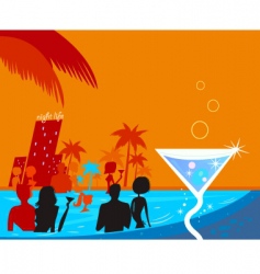 Pool party vector image