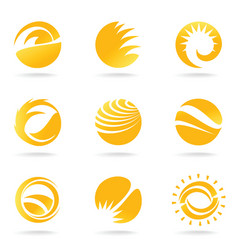 Sun symbols vector image