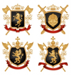 Heraldic shield Heraldic shield vector image