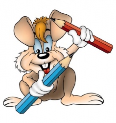 Cartoon rabbit Cartoon rabbit vector image