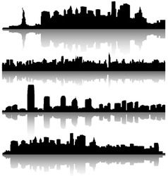 New york city silhouette vector image