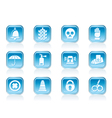 Surveillance and Security Icons vector image