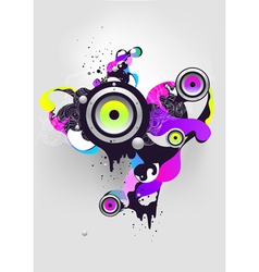 Abstract music background vector image