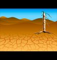 Drought landscape vector image