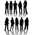 People silhouettes vector image
