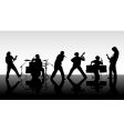 Rock band silhouettes vector image