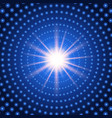Technology tunnel with light at the end vector image