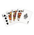 Royal flush spade vector image