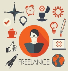 Freelance leadership teamwork1 vector image