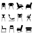 Chair set vector image