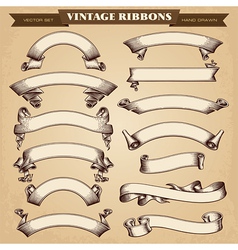 Vintage Ribbons Banners vector image